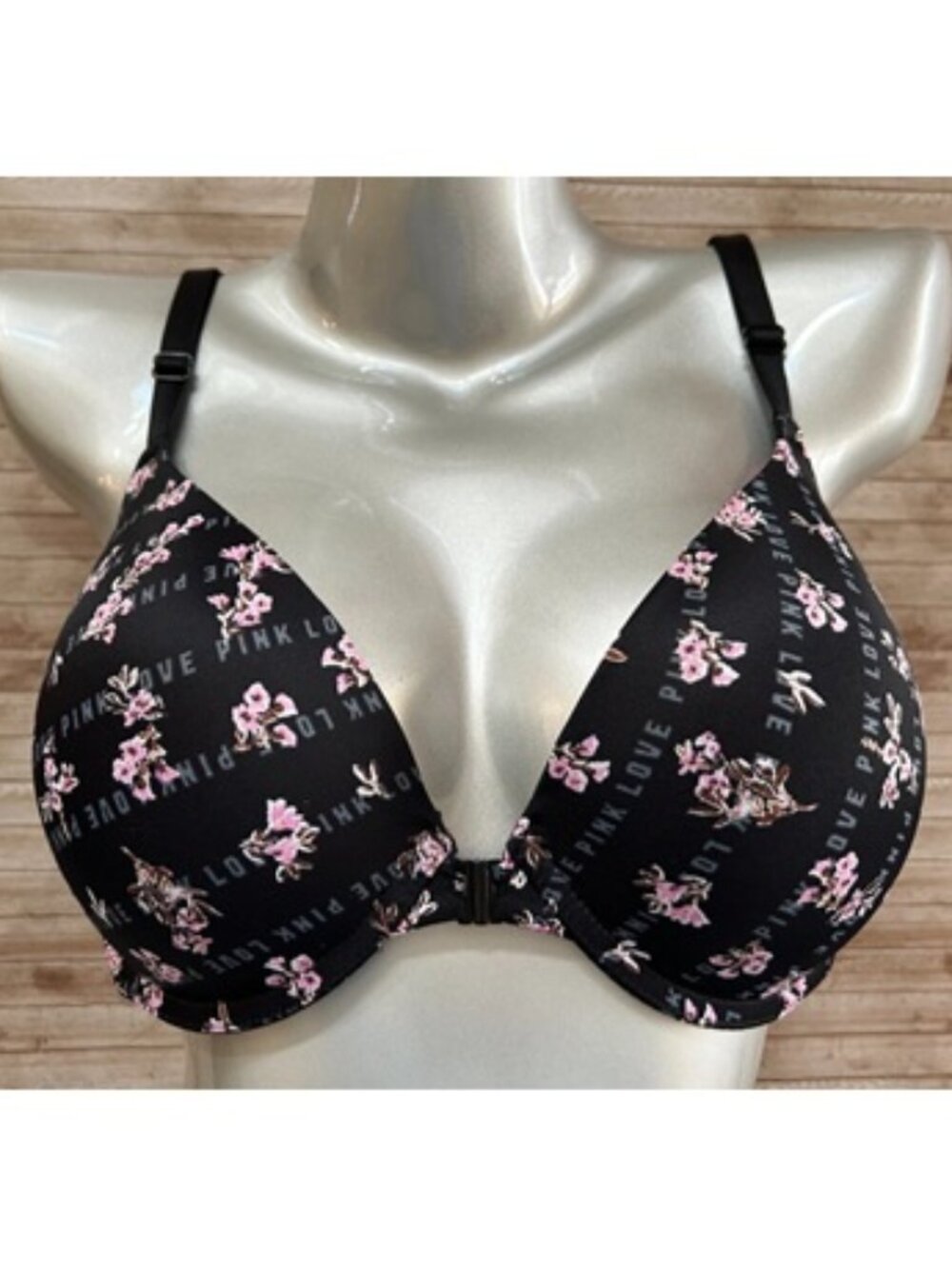 Nwt PINK Victorias Secret Wear Everywhere Push Up Strappy Back UW Bra 36D 36DD